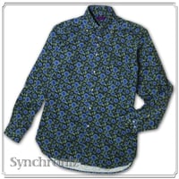 LIBERTY FABRICS　NO.44  リバティプリント  ドレスシャツ リバティシャツ  コーデュロイ　＜ Synchronise / シンクロナイズ＞