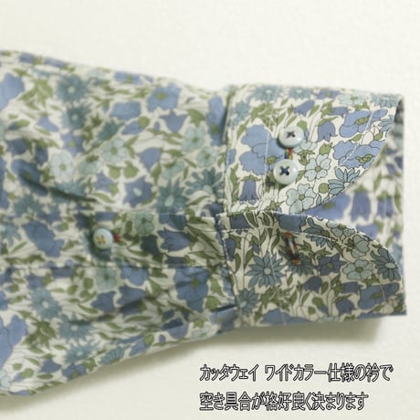 LIBERTY FABRICSNO.03 リバティプリント  リバティシャツ  ドレスシャツ　＜ Poppy & Daisy / ポピー＆デイジー＞