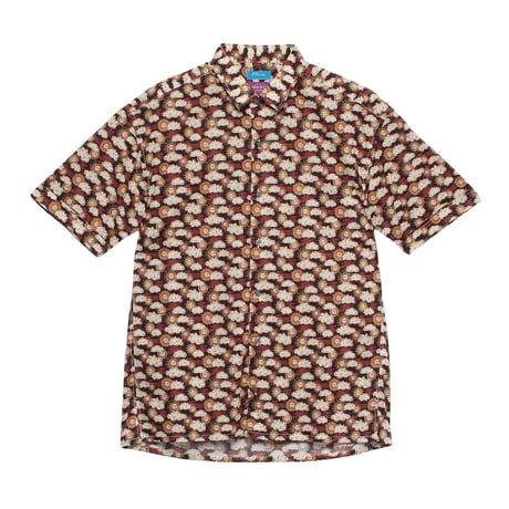 LIBERTY FABRICS　NO.108 リバティプリント  半袖シャツ リバティシャツ ＜FOLLOW THE SUN / フォロー・ザ・サン/ブラック系 ＞