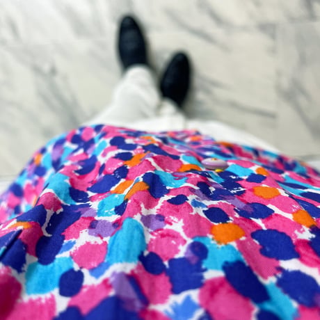 LIBERTY FABRICS　NO.23 リバティプリント  ドレスシャツ  リバティシャツ  ＜ Morning Dew / モーニング・デュー＞【ピンク＆ブルー】
