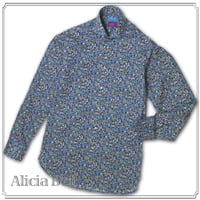 LIBERTY FABRICS　NO.24 リバティプリント  ドレスシャツ リバティシャツ  ＜ Alicia Bell / アリシア・ベル＞