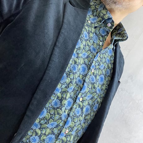 LIBERTY FABRICS　NO.44  リバティプリント  ドレスシャツ リバティシャツ  コーデュロイ　＜ Synchronise / シンクロナイズ＞
