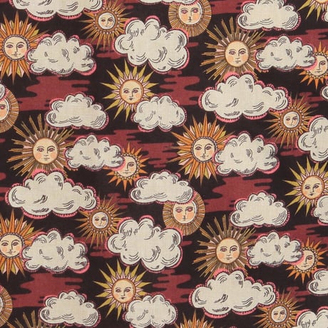 LIBERTY FABRICS　NO.108 リバティプリント  半袖シャツ リバティシャツ ＜FOLLOW THE SUN / フォロー・ザ・サン/ブラック系 ＞