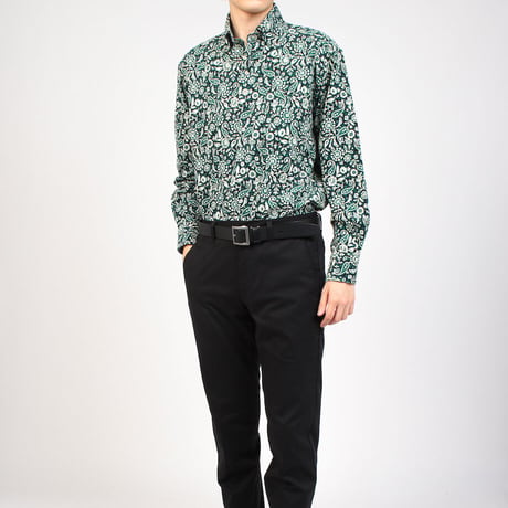 LIBERTY FABRICS  NO.79 リバティプリント  ドレスシャツ リバティシャツ  ＜Theodore Manor セオドア・マナー＞