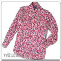 LIBERTY FABRICS　NO.12 　リバティプリント  ドレスシャツ リバティシャツ  ＜ Wiltshire / ウィルトシャー ＞