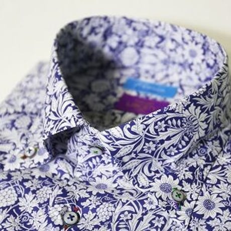 LIBERTY FABRICS　NO.14  リバティプリント  ドレスシャツ リバティシャツ  ＜ Mortimer / モーティマー＞