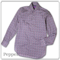 LIBERTY FABRICS　NO.19   リバティプリント  ドレスシャツ リバティシャツ  ＜ Pepper / ペッパー ＞