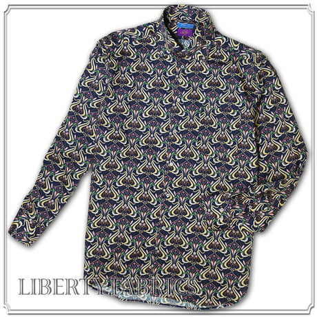 LIBERTY FABRICS　NO.31 リバティプリント  ドレスシャツ リバティシャツ  ＜Lyra/ライラ＞