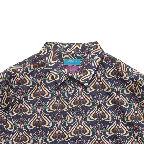 LIBERTY FABRICS　NO.66 リバティプリント  半袖シャツ リバティシャツ  ＜Lyra/ライラ＞
