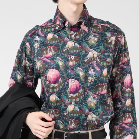 LIBERTY FABRICS  NO. 99 リバティプリント リバティ リバティシャツ   ドレスシャツ  ＜WILD WORLD / ワイルド・ワールド＞