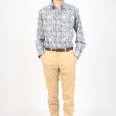 LIBERTY FABRICS  NO.80 リバティプリント  ドレスシャツ リバティシャツ  ＜Finesse Hall フィネスホール＞