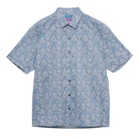 LIBERTY FABRICS　NO.69 リバティプリント  半袖シャツ リバティシャツ  ＜ Aubrey Forest / オーブリ―・フォレスト ＞
