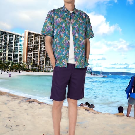 LIBERTY FABRICS　NO.73 リバティプリント  半袖シャツ リバティシャツ  ＜ Ostrley / オスタリー＞