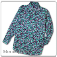 LIBERTY FABRICS　NO.18  リバティプリント  ドレスシャツ リバティシャツ  ＜ Morning Dew / モーニング・デュー＞【グリーン】