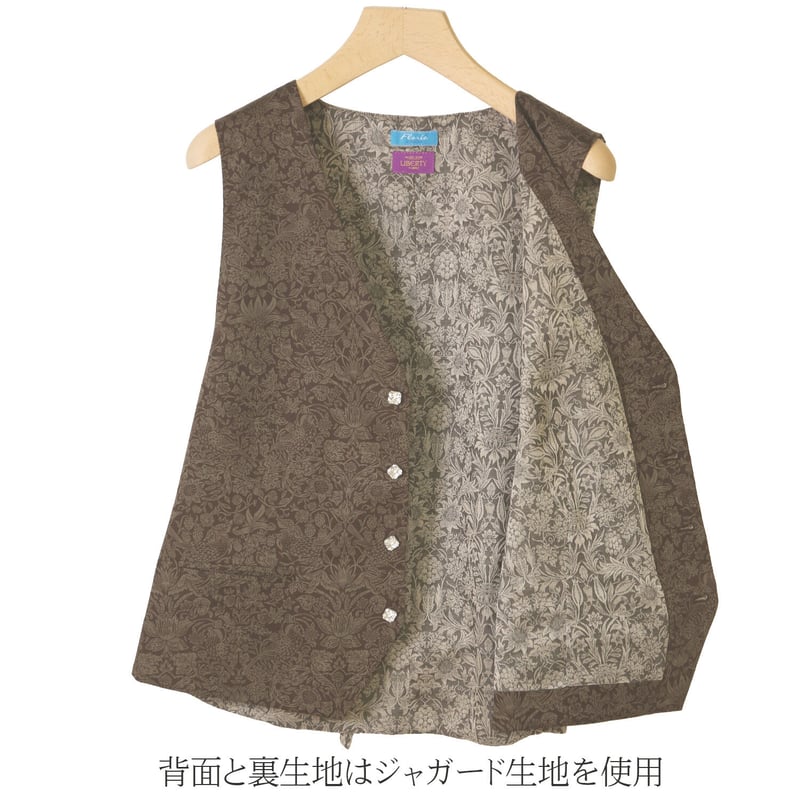 LIBERTY FABRICS NO.10 リバティプリント 高級 メンズ セレブ ベスト ＜