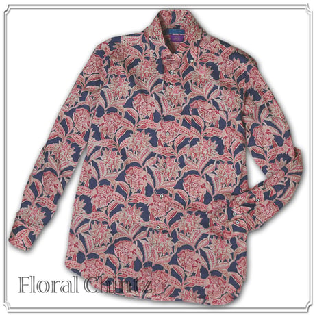 LIBERTY FABRICS　NO.35 リバティプリント  ドレスシャツ リバティシャツ  ＜Floral Chintz/フローラル・チンツ＞