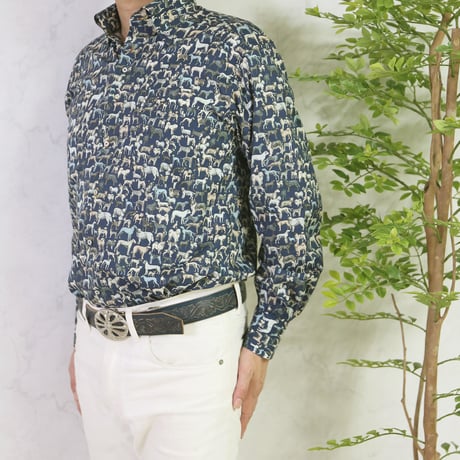 LIBERTY FABRICS　 NO.15 リバティプリント  ドレスシャツ リバティシャツ  ＜Best in show / ベスト・イン・ショー ＞