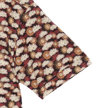 LIBERTY FABRICS　NO.108 リバティプリント  半袖シャツ リバティシャツ ＜FOLLOW THE SUN / フォロー・ザ・サン/ブラック系 ＞