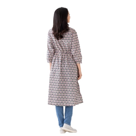 （レディース）LIBERTY FABRICS  NO.b010 リバティプリント リバティ ワンピース   ＜LOTUS LOVE ロータス ラブ ピンク系＞