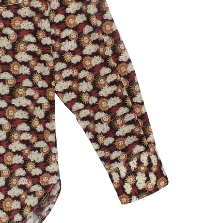 LIBERTY FABRICS  NO. 101 リバティプリント リバティ リバティシャツ   ドレスシャツ  ＜FOLLOW THE SUN / フォロー・ザ・サン/ブラック系 ＞
