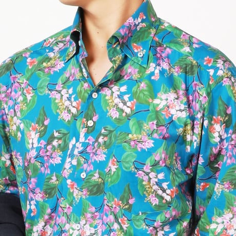 LIBERTY FABRICS　 NO.61リバティプリント  ドレスシャツ リバティシャツ  ＜ Ostrley / オスタリー＞