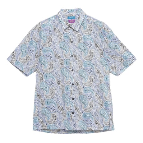LIBERTY FABRICS　NO.70 リバティプリント  半袖シャツ リバティシャツ  ＜ Deco Paisley / デコペイズリー＞