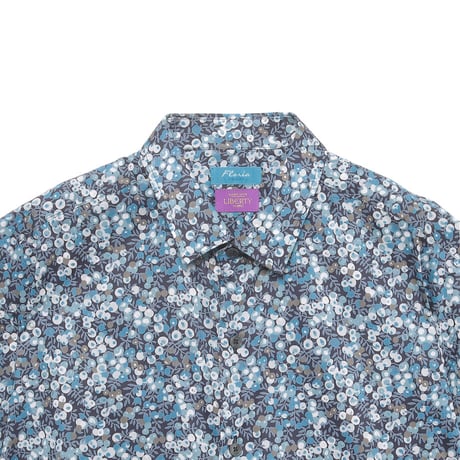 LIBERTY FABRICS　NO.65 リバティプリント  半袖シャツ リバティシャツ  ＜ Wiltshire / ウィルトシャー ＞