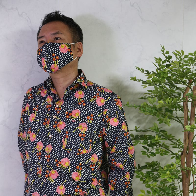 LIBERTY FABRICS NO.20 リバティプリント ドレスシャツ リバティシャツ