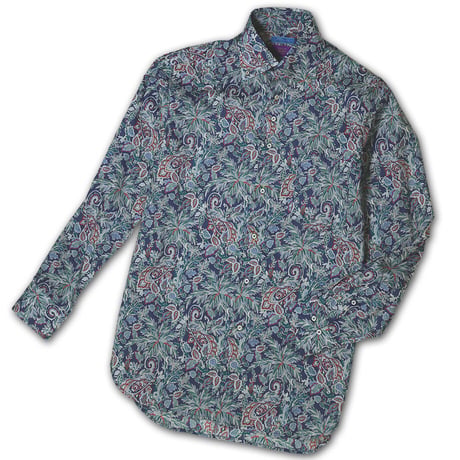 LIBERTY FABRICS　NO.21  リバティプリント  ドレスシャツ リバティシャツ  ＜Far Away Paisley / ファー・アウェイ・ペイズリー＞