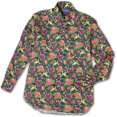 LIBERTY FABRICS　NO.39 リバティプリント  ドレスシャツ  リバティシャツ  ＜Dantes Paradice/ダンテズ・パラダイス＞