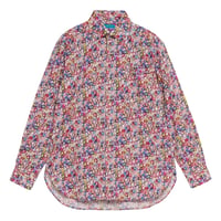 LIBERTY FABRICS  NO116. リバティプリント リバティ リバティシャツ   ドレスシャツ  ＜Alexandra  アレクサンドラ＞パープル系