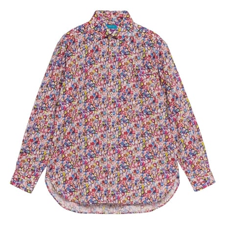 LIBERTY FABRICS  NO116. リバティプリント リバティ リバティシャツ   ドレスシャツ  ＜Alexandra  アレクサンドラ＞パープル系