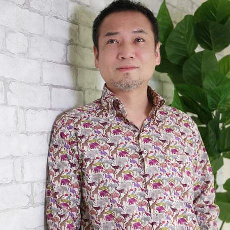 LIBERTY FABRICS　NO.06 リバティプリント リバティシャツ  ドレスシャツ　＜ Cue for the Zoo / キュー・フォー・ザ・ズー＞