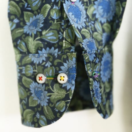 LIBERTY FABRICS　NO.44  リバティプリント  ドレスシャツ リバティシャツ  コーデュロイ　＜ Synchronise / シンクロナイズ＞