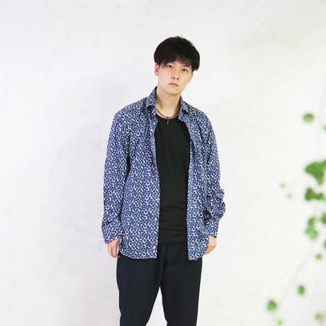 LIBERTY FABRICS　NO.04 リバティプリント リバティシャツ  ドレスシャツ　＜ Zanzi Sunbeam / ザンジー・サンビーム ＞