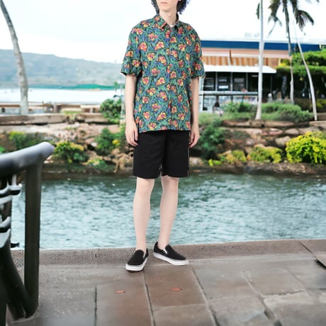 LIBERTY FABRICS　NO.107 リバティプリント  半袖シャツ リバティシャツ ＜WANDERING /ワンダリング＞