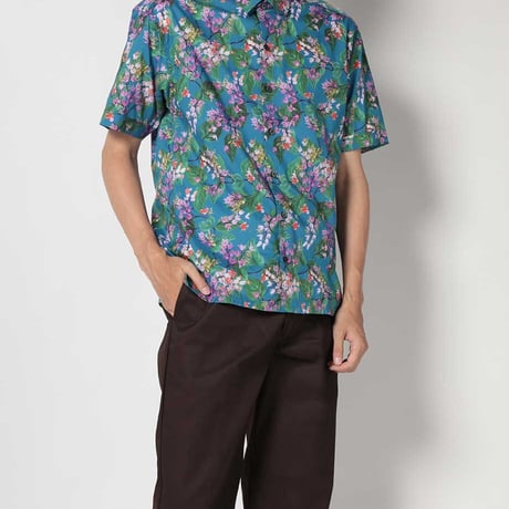 LIBERTY FABRICS　NO.73 リバティプリント  半袖シャツ リバティシャツ  ＜ Ostrley / オスタリー＞