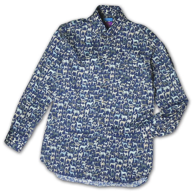 LIBERTY LONDON リバティ ロンドン シワ加工ドレスシャツ LIBERTY FABRICS NO.15 リバティプリント ドレスシャツ リバティシャツ