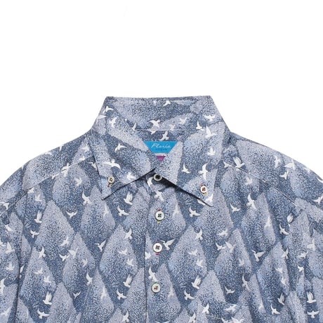 LIBERTY FABRICS  NO133. リバティプリント リバティ リバティシャツ   ドレスシャツ  ＜Peace Park ピース・パーク＞