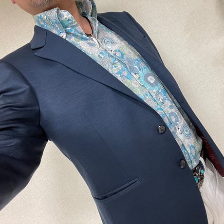 LIBERTY FABRICS　NO.13  リバティプリント  ドレスシャツ リバティシャツ  ＜ Small Susanna / スモール スザンナ＞