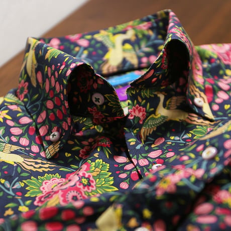 LIBERTY FABRICS　NO.39 リバティプリント  ドレスシャツ  リバティシャツ  ＜Dantes Paradice/ダンテズ・パラダイス＞