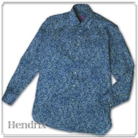 LIBERTY FABRICS　NO.26 リバティプリント  ドレスシャツ リバティシャツ  ＜Hendrix / ヘンドリックス ＞【ブルー】