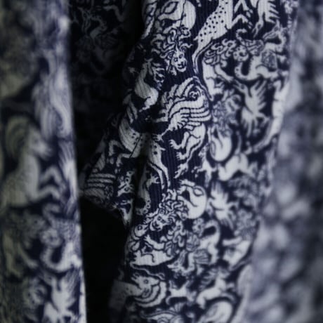 LIBERTY FABRICS　 NO.46 リバティプリント  ドレスシャツ リバティシャツ  コーデュロイ　＜  Mythical Quest / ミシカル・クエスト ＞