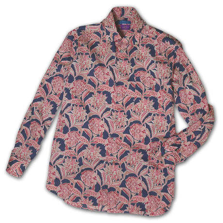 LIBERTY FABRICS　NO.35 リバティプリント  ドレスシャツ リバティシャツ  ＜Floral Chintz/フローラル・チンツ＞