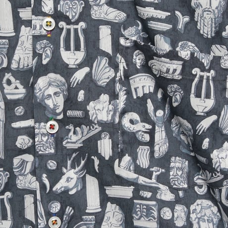 LIBERTY FABRICS  NO113. リバティプリント リバティ リバティシャツ   ドレスシャツ  ＜ARCHAEOLOGY＞