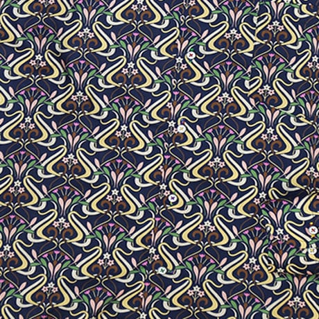 LIBERTY FABRICS　NO.31 リバティプリント  ドレスシャツ リバティシャツ  ＜Lyra/ライラ＞