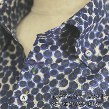 LIBERTY FABRICS　NO.04 リバティプリント リバティシャツ  ドレスシャツ　＜ Zanzi Sunbeam / ザンジー・サンビーム ＞
