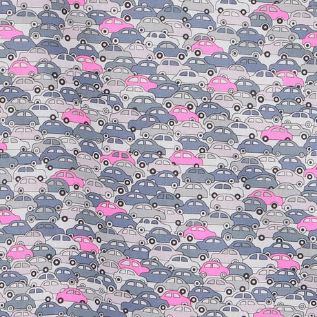 LIBERTY FABRICS　NO.111 リバティプリント  半袖シャツ リバティシャツ ＜CARS NEON / カーズ・ネオン / グレー系＞