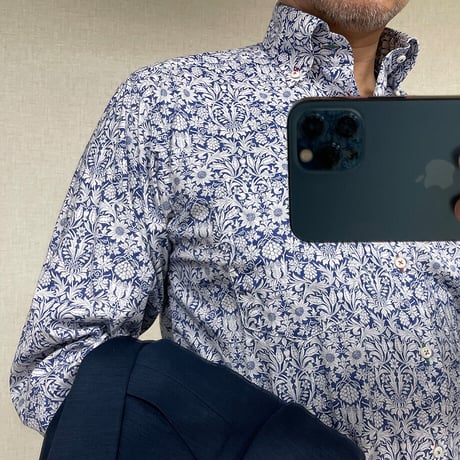 LIBERTY FABRICS　NO.14  リバティプリント  ドレスシャツ リバティシャツ  ＜ Mortimer / モーティマー＞
