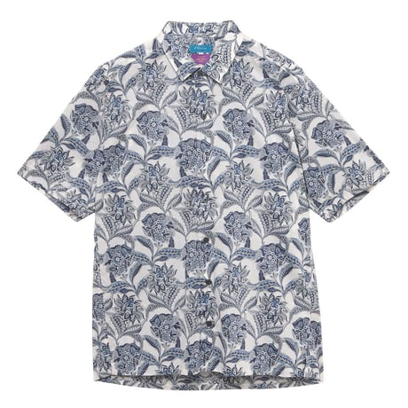 LIBERTY FABRICS　NO.72 リバティプリント  半袖シャツ  リバティシャツ  ＜ Floral Chintz / フローラル チンツ ＞